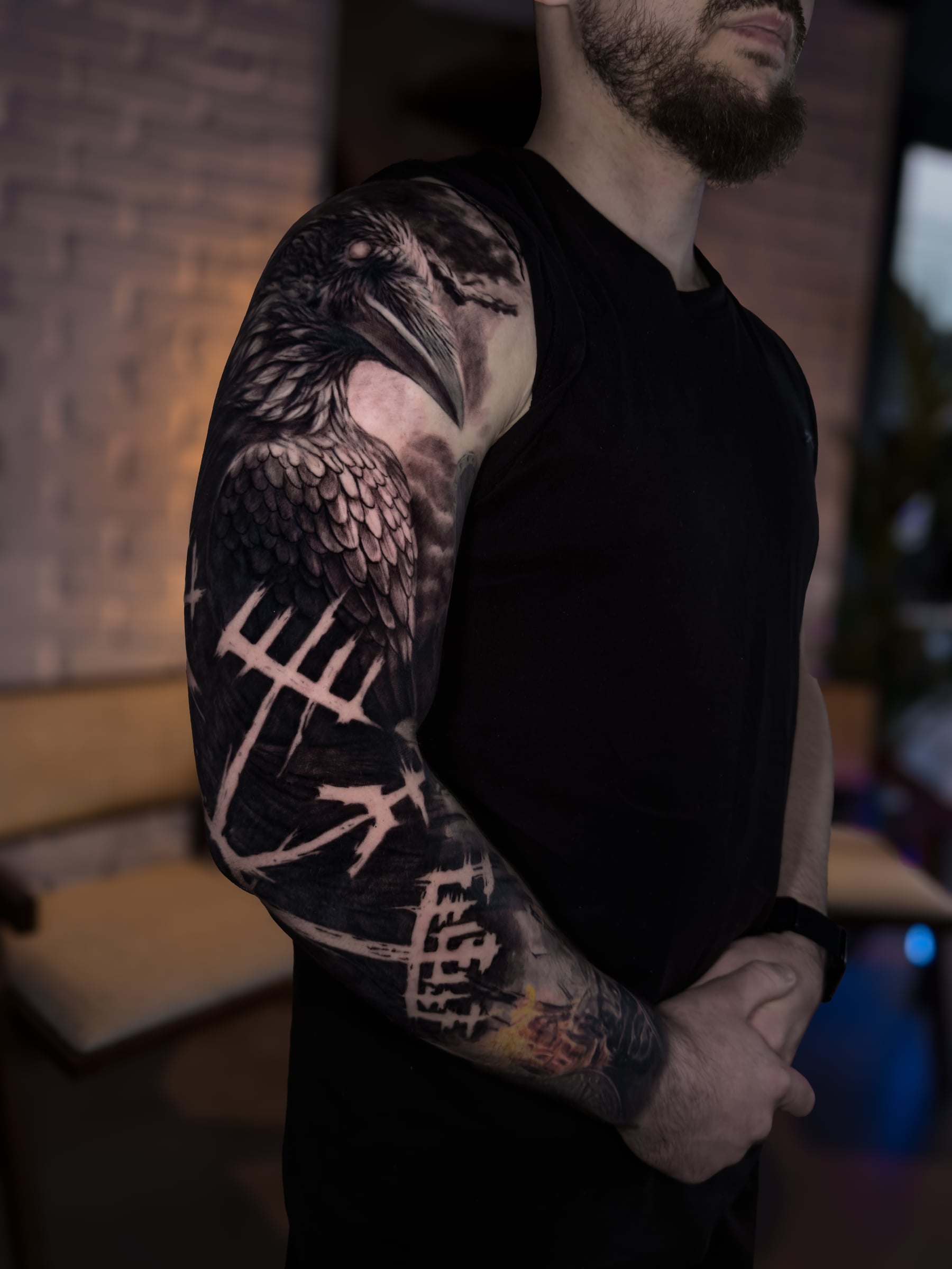 Black and grey realism tattoo by Vladimir Vishar London – 4