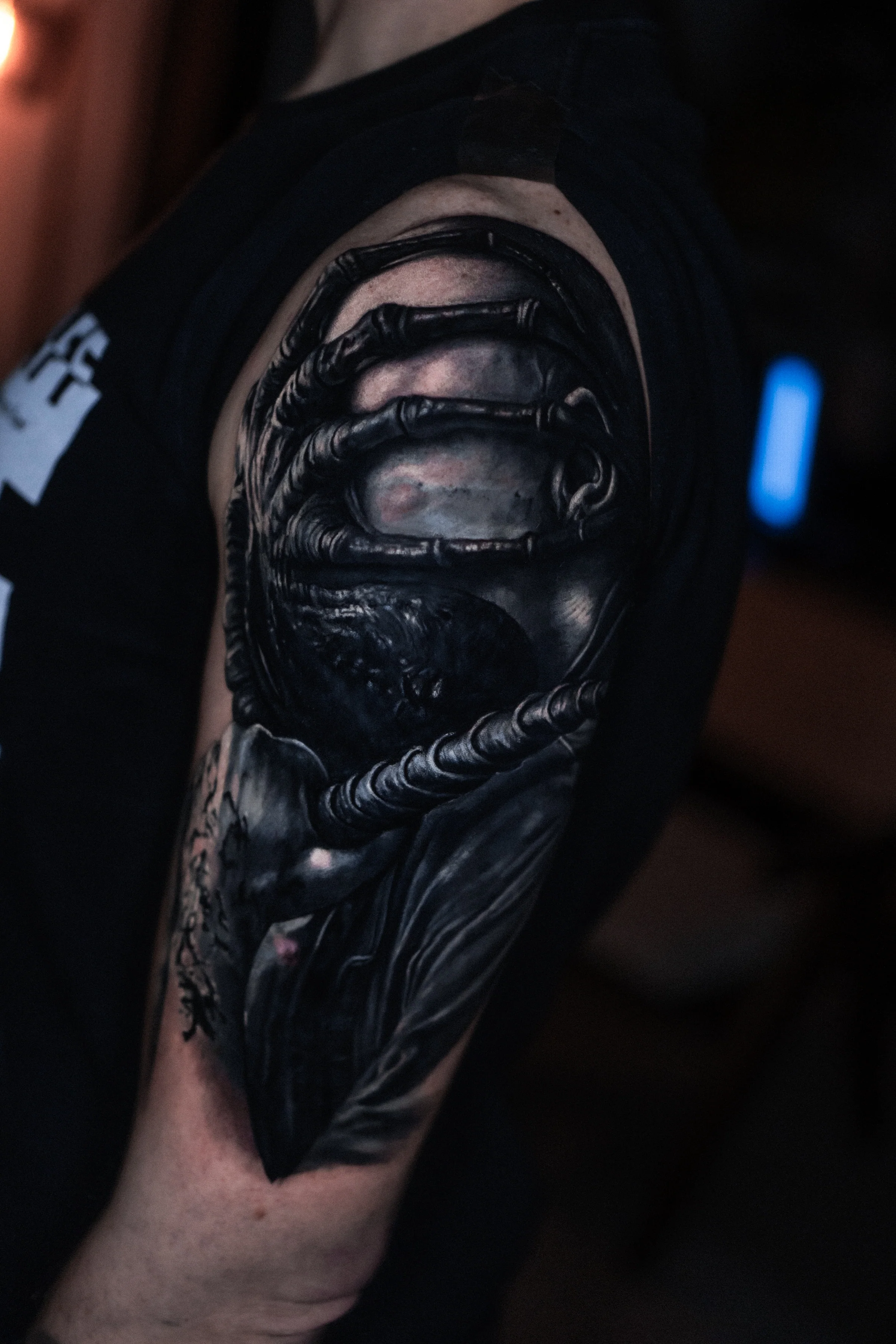Completed cover-up tattoo by Vladimir Vishar