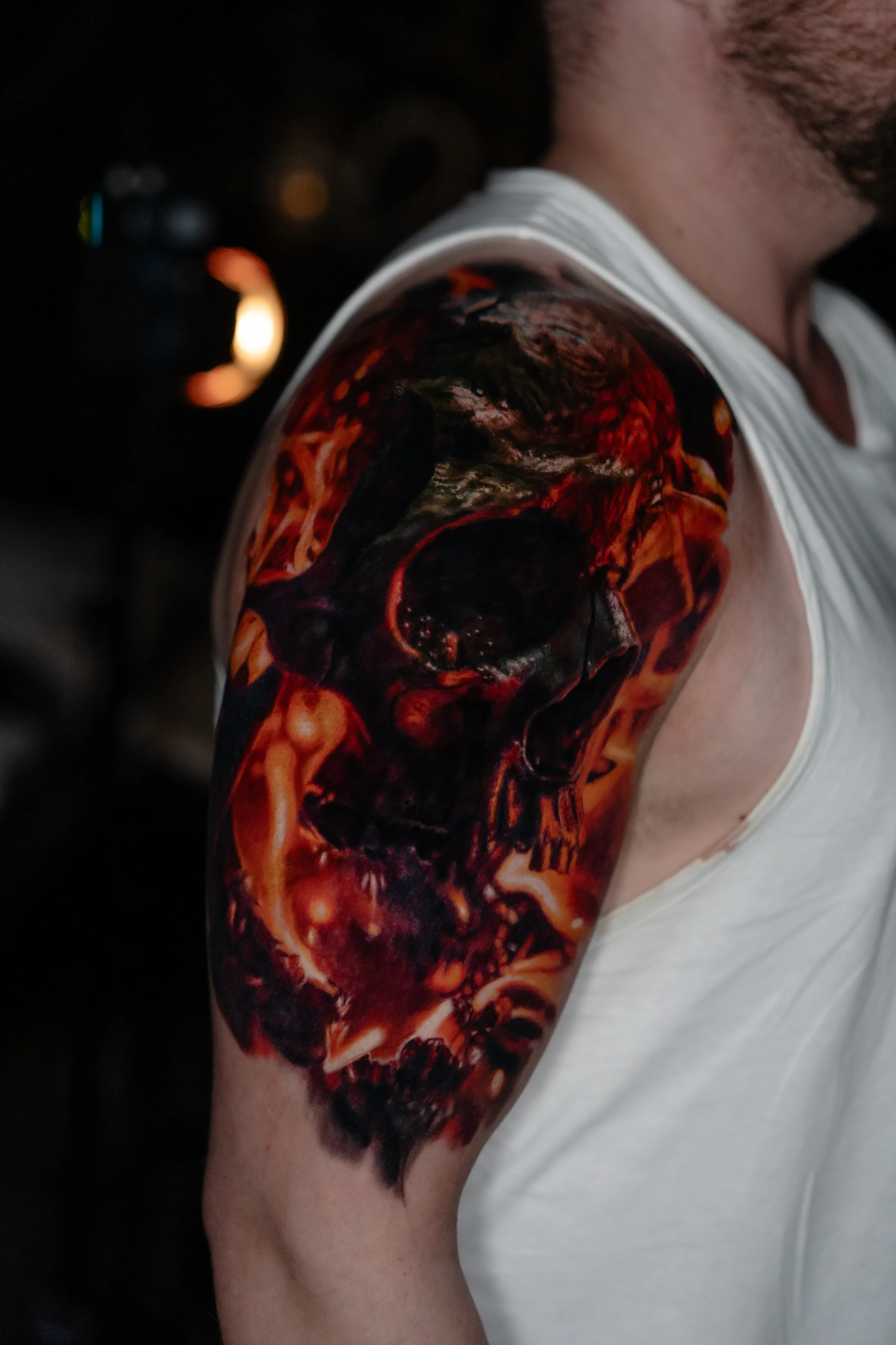 Completed cover-up tattoo, comparison 4 by Vladimir Vishar
